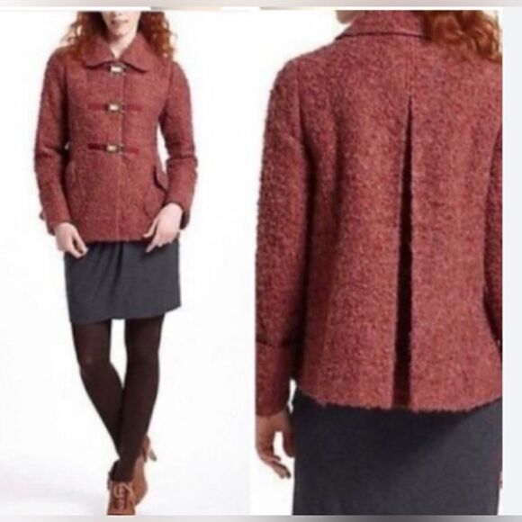 Anthropologie Tabitha Toggle Pea faux fur Coat. NWT. Medium - Picture 2 of 8